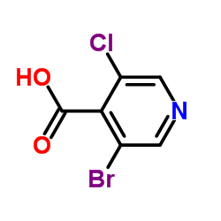 3-Bromo-5-chloro-4-pyridinecarboxylic acid结构式