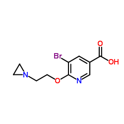 6-[2-(1-Aziridinyl)ethoxy]-5-bromonicotinic acid Structure