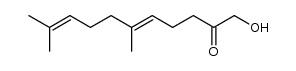 (5E)-1-hydroxy-6,10-dimethyl-5,9-undecadien-2-one结构式