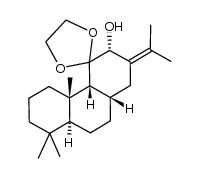 (3R,4aR,4bS,8aS,10aS)-4b,8,8-trimethyl-2-(propan-2-ylidene)dodecahydro-1H-spiro[phenanthrene-4,2'-[1,3]dioxolan]-3-ol Structure