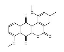 1,8-dimethoxy-3-methyl-7,12-dihydro-5H-dibenzo[c,g]chromene-5,7,12-trione结构式