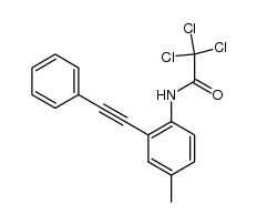1-Phenyl-2-(2-trichloracetylamino-5-methylphenyl)ethin Structure