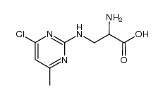 β-(4-chloro-6-methyl-2-pyrimidinyl)aminoalanine结构式