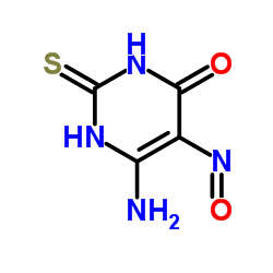 6-Amino-5-(15N)nitroso-2-thioxo(6-13C)-2,3-dihydro-4(1H)-pyrimidinone结构式