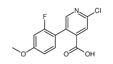 2-chloro-5-(2-fluoro-4-methoxyphenyl)pyridine-4-carboxylic acid Structure