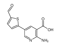 2-amino-5-(5-formylthiophen-2-yl)pyridine-3-carboxylic acid Structure