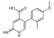 2-amino-5-(4-methoxy-2-methylphenyl)pyridine-4-carboxylic acid Structure