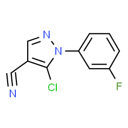 5-Chloro-1-(3-fluorophenyl)-1H-pyrazole-4-carbonitrile结构式