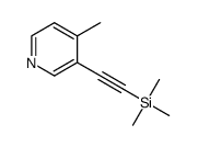 trimethyl[2-(4-methyl-3-pyridyl)ethynyl]silane结构式