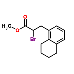 Methyl 2-bromo-3-(5,6,7,8-tetrahydro-1-naphthalenyl)propanoate结构式