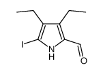 3,4-diethyl-5-iodo-1H-pyrrole-2-carbaldehyde结构式