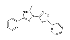 2-(5-methyl-3-phenyl-1H-[1,2,4]triazol-1-yl)-5-phenyl-1,3,4-thiadiazole结构式