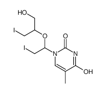 1-[1-(1-hydroxy-3-iodopropan-2-yl)oxy-2-iodoethyl]-5-methylpyrimidine-2,4-dione结构式