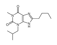 8-butyl-1-methyl-3-(2-methylpropyl)-7H-purine-2,6-dione结构式