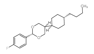 trans-2-(4-fluorophenyl)-5-(trans-4-n-butylcyclohexyl)-1,3-dioxane Structure