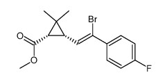 methyl cis-3-<(Z)-2-bromo-2-(4-fluorophenyl)ethenyl>-2,2-dimethylcyclopropanecarboxylate Structure