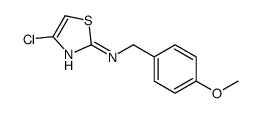 4-chloro-N-[(4-methoxyphenyl)methyl]-1,3-thiazol-2-amine结构式
