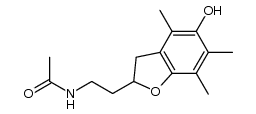 N-[-2-(2,3-dihydro-5-hydroxy-4,6,7-trimethyl-2-(RS)-benzofuranyl)ethyl]acetamide结构式