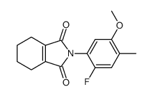 2-(2-fluoro-5-methoxy-4-methylphenyl)-4,5,6,7-tetrahydroisoindole-1,3-dione结构式