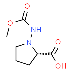 L-Proline, 1-[(methoxycarbonyl)amino]- (9CI) Structure