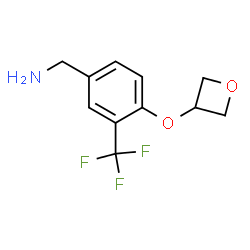 [4-(Oxetan-3-yloxy)-3-(trifluoromethyl)phenyl]methanamine structure