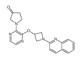 1-(3-((1-(quinolin-2-yl)azetidin-3-yl)oxy)pyrazin-2-yl)pyrrolidin-3-one Structure