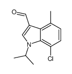 7-chloro-4-methyl-1-(propan-2-yl)-1H-indole-3-carboxaldehyde结构式
