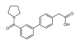 (4-{3-[(Pyrrolidin-1-yl)carbonyl]phenyl}phenyl)acetic acid结构式