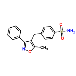 4-[(5-Methyl-3-phenyl-1,2-oxazol-4-yl)methyl]benzenesulfonamide Structure