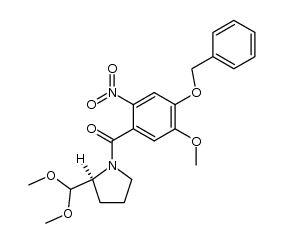 (2S)-N-(4-benzyloxy-5-methoxy-2-nitrobenzoyl)pyrrolidine-2-carboxaldehyde dimethyl acetal结构式