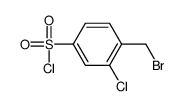 4-(bromomethyl)-3-chlorobenzenesulfonyl chloride结构式