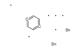 1,4-phenylenebis(trimethyl-Stannane Structure