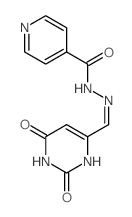 4-Pyridinecarboxylicacid, 2-[(1,2,3,6-tetrahydro-2,6-dioxo-4-pyrimidinyl)methylene]hydrazide Structure