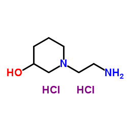 1-(2-Aminoethyl)-3-piperidinol dihydrochloride结构式