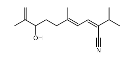 (2Z,4E)-8-hydroxy-5,9-dimethyl-2-(1-methylethyl)deca-2,4,9-trienenitrile Structure