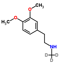 2-(3,4-Dimethoxyphenyl)-N-(2H3)methylethanamine结构式