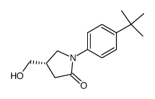 (S)-(-)-1-(4-tert-butylphenyl)-4-hydroxymethyl-2-oxo-pyrrolidine Structure