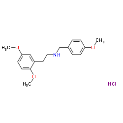 2-(2,5-Dimethoxyphenyl)-N-(4-methoxybenzyl)ethanamine hydrochloride (1:1) Structure