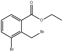 3-溴-2-(溴甲基)苯甲酸乙酯结构式