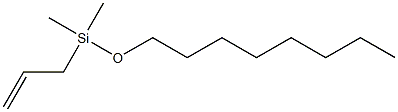 1-Dimethyl(prop-2-enyl)silyloxyoctane Structure