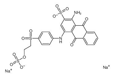 disodium 1-amino-9,10-dihydro-9,10-dioxo-4-[[4-[[2-(sulphonatooxy)ethyl]sulphonyl]phenyl]amino]anthracene-2-sulphonate Structure
