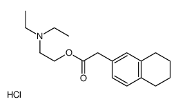 diethyl-[2-[2-(5,6,7,8-tetrahydronaphthalen-2-yl)acetyl]oxyethyl]azanium,chloride Structure