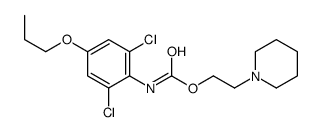 2-piperidin-1-ylethyl N-(2,6-dichloro-4-propoxyphenyl)carbamate结构式