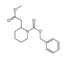 benzyl 2-(2-methoxy-2-oxoethyl)piperidine-1-carboxylate structure