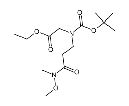 ethyl N-(tert-butoxycarbonyl)-N-(3-(methoxy(methyl)amino)-3-oxopropyl)glycinate Structure