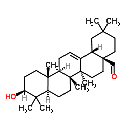 (3β)-3-Hydroxyolean-12-en-28-al结构式