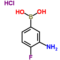 (3-氨基-4-氟苯基)硼酸盐酸结构式
