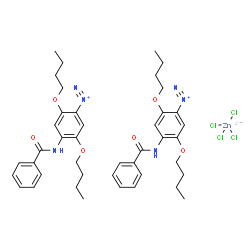 4-(benzoylamino)-2,5-dibutoxybenzenediazonium tetrachlorozincate (2:1) picture