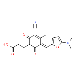 3-Cyclohexene-1-propanoic acid,3-cyano-5-[[5-(dimethylamino)-2-furanyl]methylene]-4-methyl-2,6-dioxo- picture