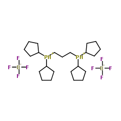 1,3-双(二环戊基鏻)丙烷双(四氟硼酸盐)结构式